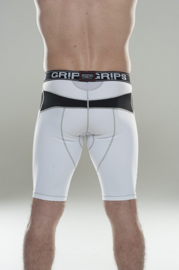 Grips 'Hot muscle' compression shorts white