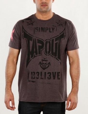 Tapout 'Combat Stencil' shirt charcoal