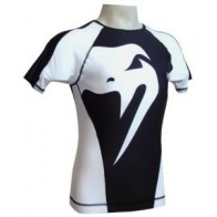 Venum 'Giant' rashguard short sleeves black and white