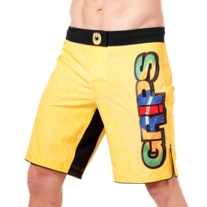 Grips 'Yellow Croco' fight shorts