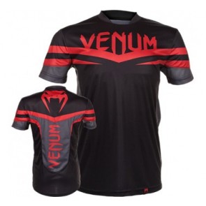 Venum 'Sharp' shirt black and red (Dry Tech)
